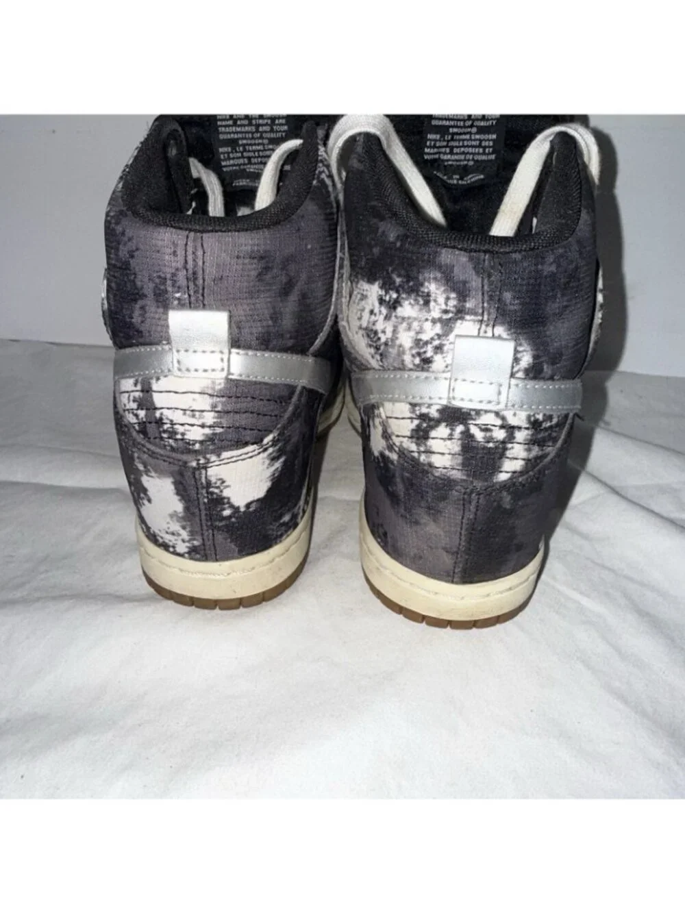 Nike Women’s Dunk Sky High Print Black 543258-004 Sneakers 8.5 Hidden Wedge